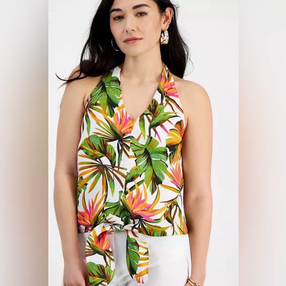 INC International Concepts Multicolor Tropical Camisole